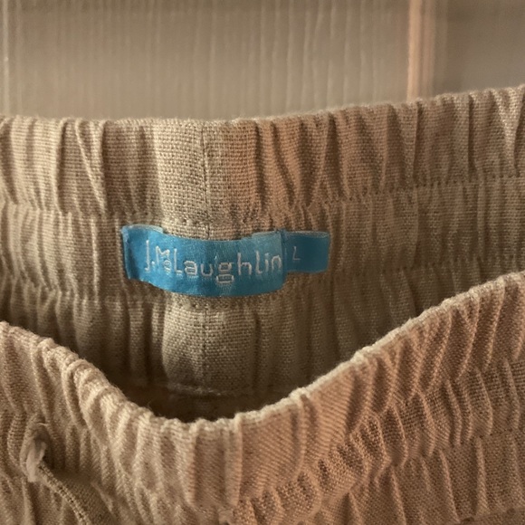 J. McLaughlin linen draw string pants - Picture 2 of 3
